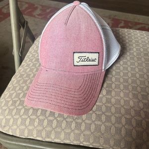 Titleist Mesh Red White A-Flex Golf Cap Hat Size S/M